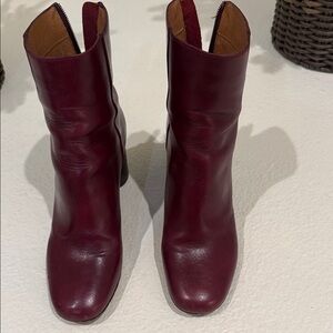 Sandro Deep burgundy Ankle Boots